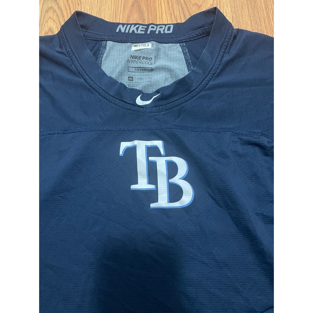 Tampa Bay Rays Nike Pro Hypercool Team Issued Long Sleeve 2XL MLB Authentic - Picture 3 of 11